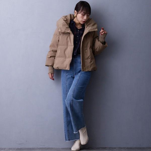 NICOLE white（ニコルホワイト） シームレスダウンブルゾン : マルイ