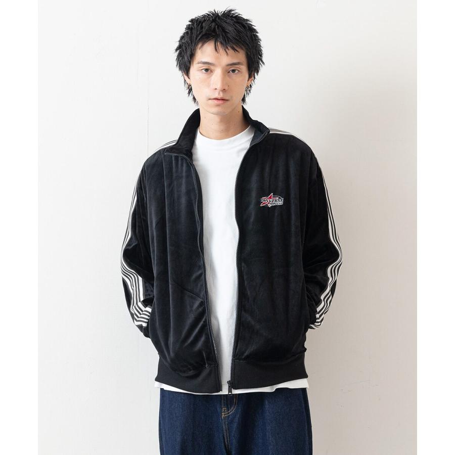 新品コンバーストウキョウサイドライン クラッシュベロアトラックジャケットM SIDE LINE CRASHED VELOR TRACK JACKET（ジャージ）｜CONVERSE TOKYO