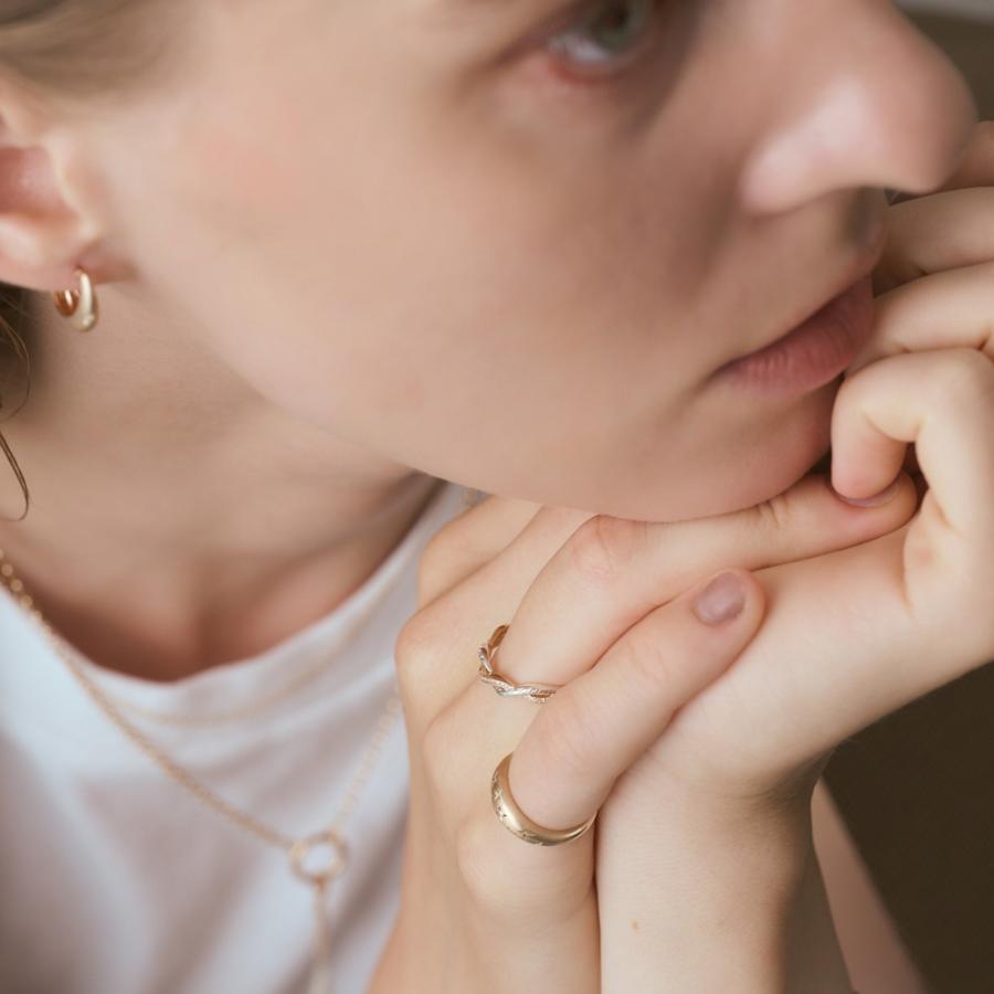 agete（アガット） K10／シルバーダイヤモンドリング（0.05ct