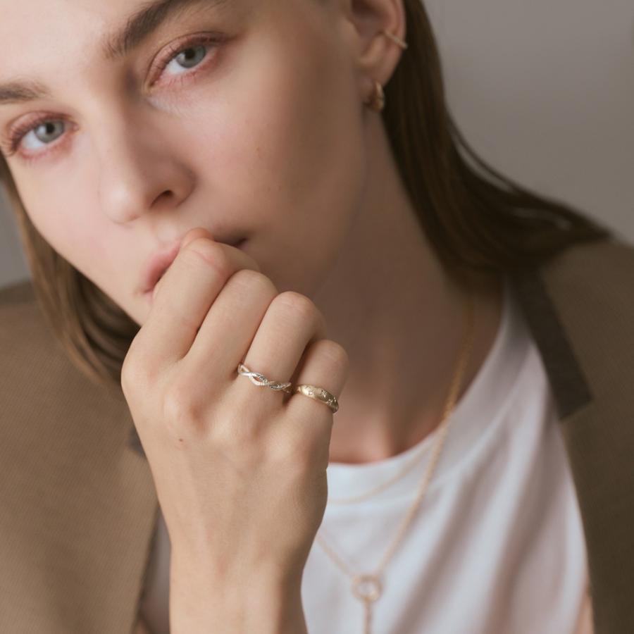 agete（アガット） K10／シルバーダイヤモンドリング（0.05ct