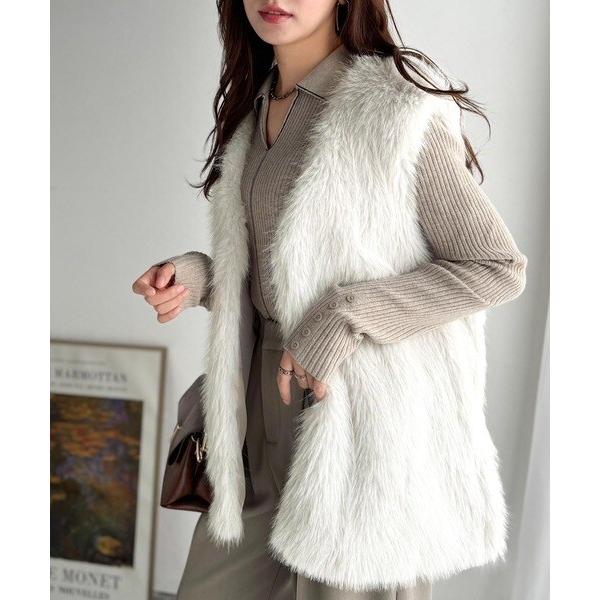 2025AW新作】高級感をレイヤード。ふわふわミックスシャギーファー