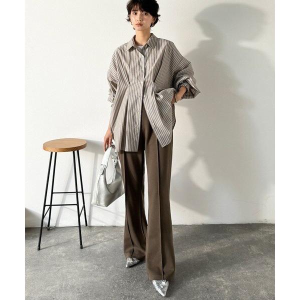 2025AW新作】大人脚長シルエット♪ダンボール素材ピンタックフレア