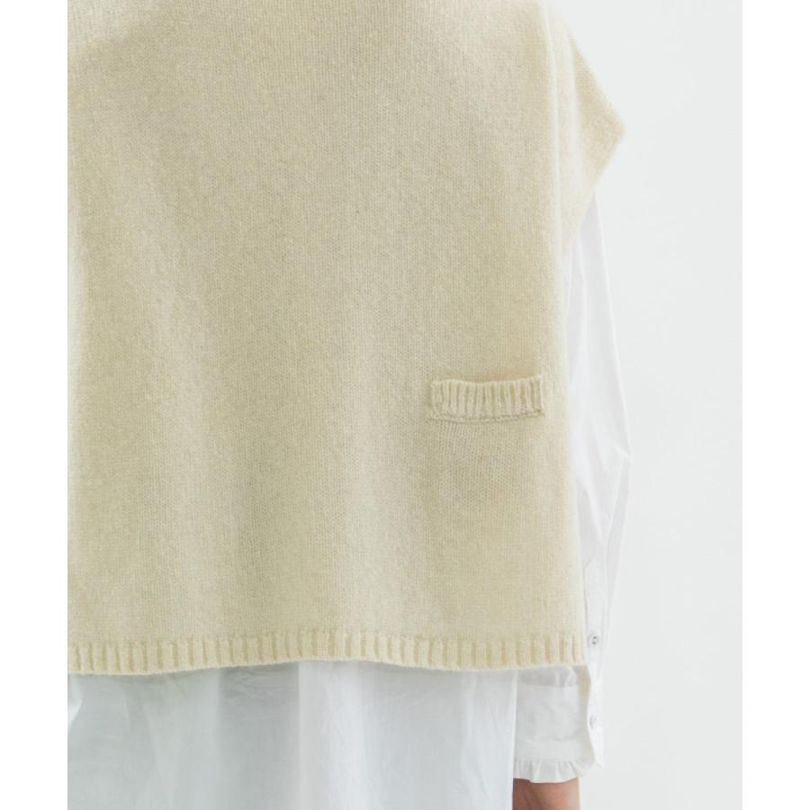 ノップドゥノッド（nop de nod）/シェットランドウールハイネック2wayベスト nop de nod（ノップドゥノッド） シェットランドウールハイネック2way