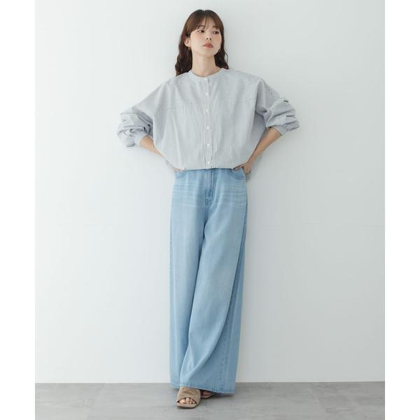 新品★EMMEL REFINES バンドカラー タックシャツ ライトブルー WEB限定』フロントタックバンドカラーシャツ : マルイ(丸井)Yahoo!店