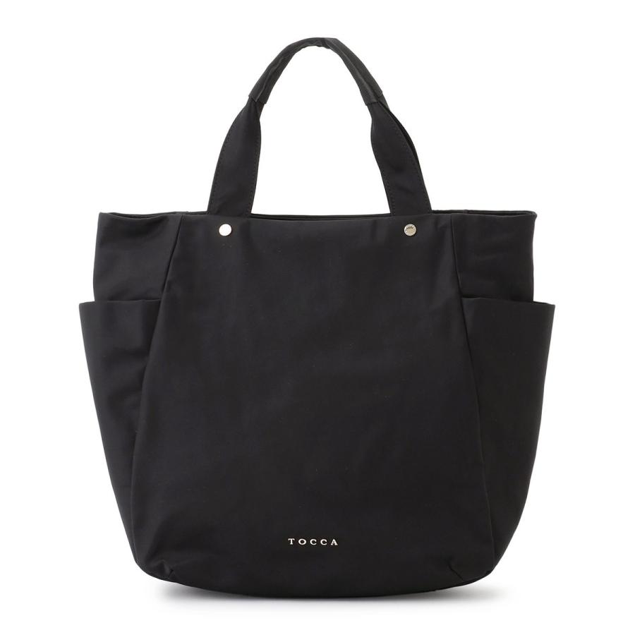 【美品】TOCCA トッカ　トートバッグ　ナイロンバッグ　A4対応　黒 TOCCA（トッカ） 【A4サイズ対応】ALINE NYLONTOTE M ナイロントート
