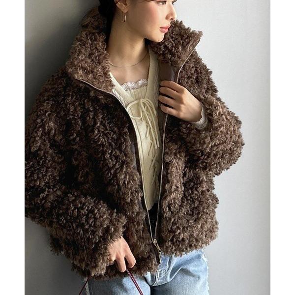 mily bilet】ふわふわのボリューム感♪フェイクレザーテープ使い