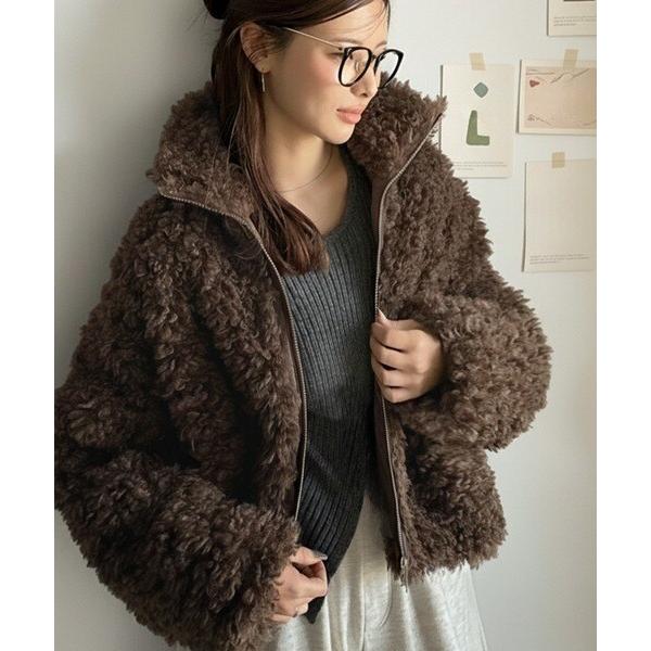 mily bilet】ふわふわのボリューム感♪フェイクレザーテープ使い