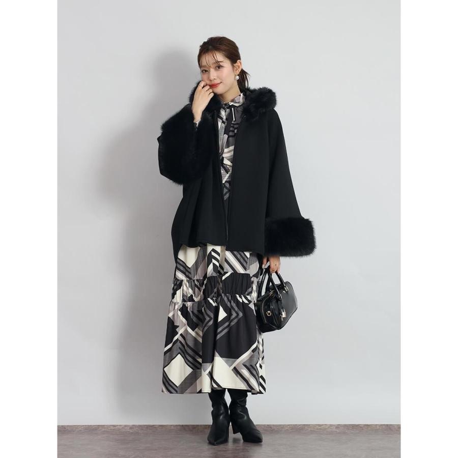 ★miumiu様★FENNEL⭐︎ファーポンチョ⭐︎ブラック FENNEL（フェンネル） エコファーポンチョアウター : マルイ(丸井