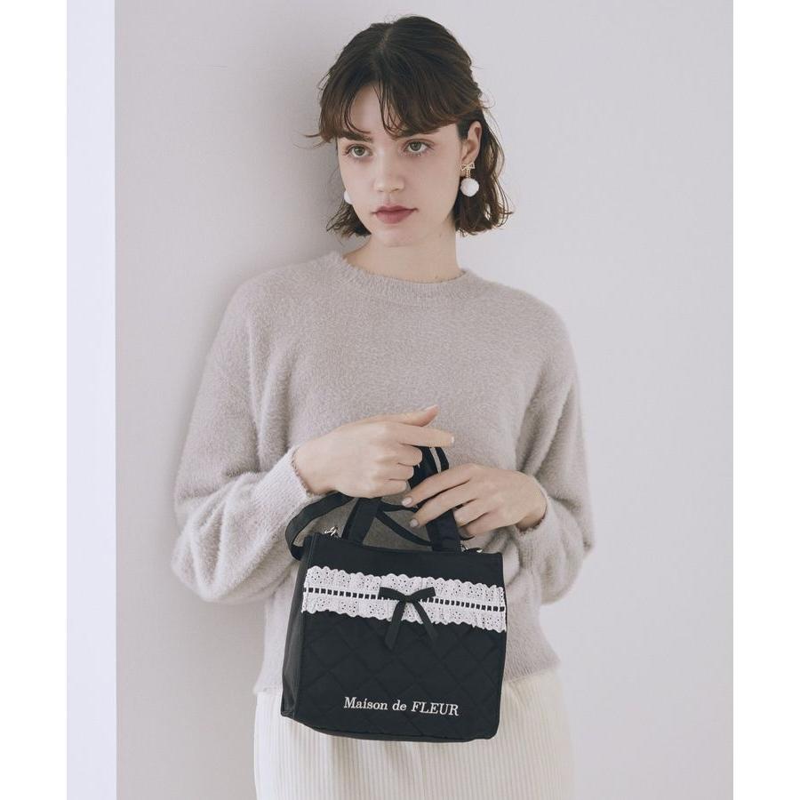 Maison de FLEUR（メゾンドフルール） コットンフリル2Wayトートバッグ