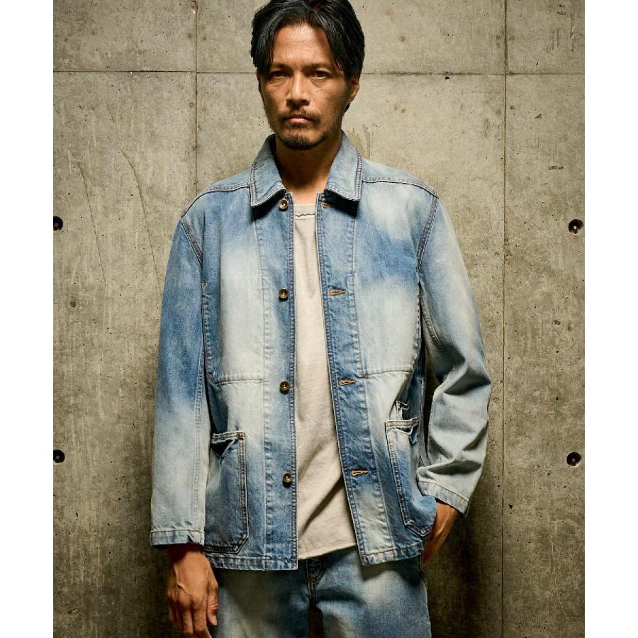 TETE HOMME（テット オム） 【HALB】ヴィンテージ加デニムカバーオール 
