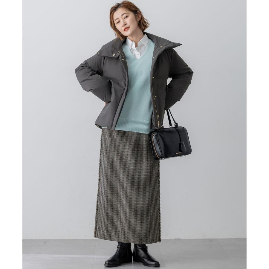 【23区】25AW 滝沢眞規子さん着用ミリタリー Aライン ダウンコート　48 セール】 【一部店舗限定/滝沢眞規子さん着用/撥水加工】ミリタリー A