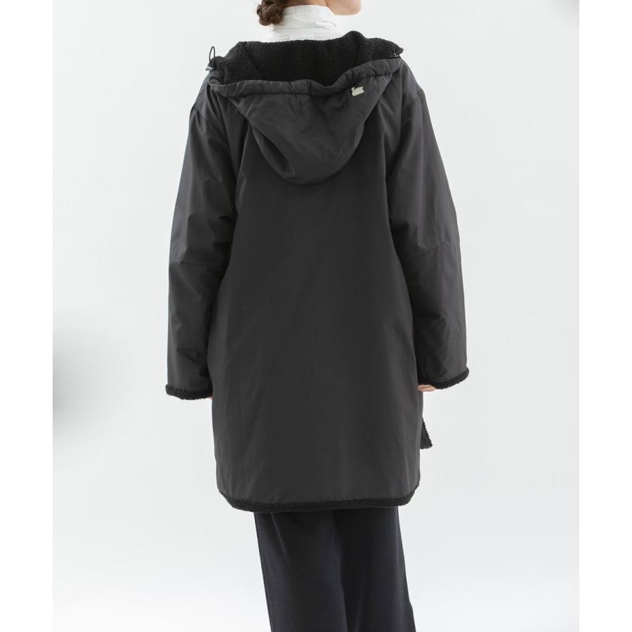 ノップドゥノッド（nop de nod）/ナイロンタフタ×フリースボアリバーシブルフードコート nop de nod（ノップドゥノッド） ナイロンタフタ×フリースボア