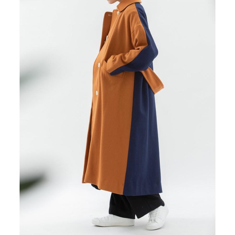 nop de nod（ノップドゥノッド） バイカラーロングコート : マルイ