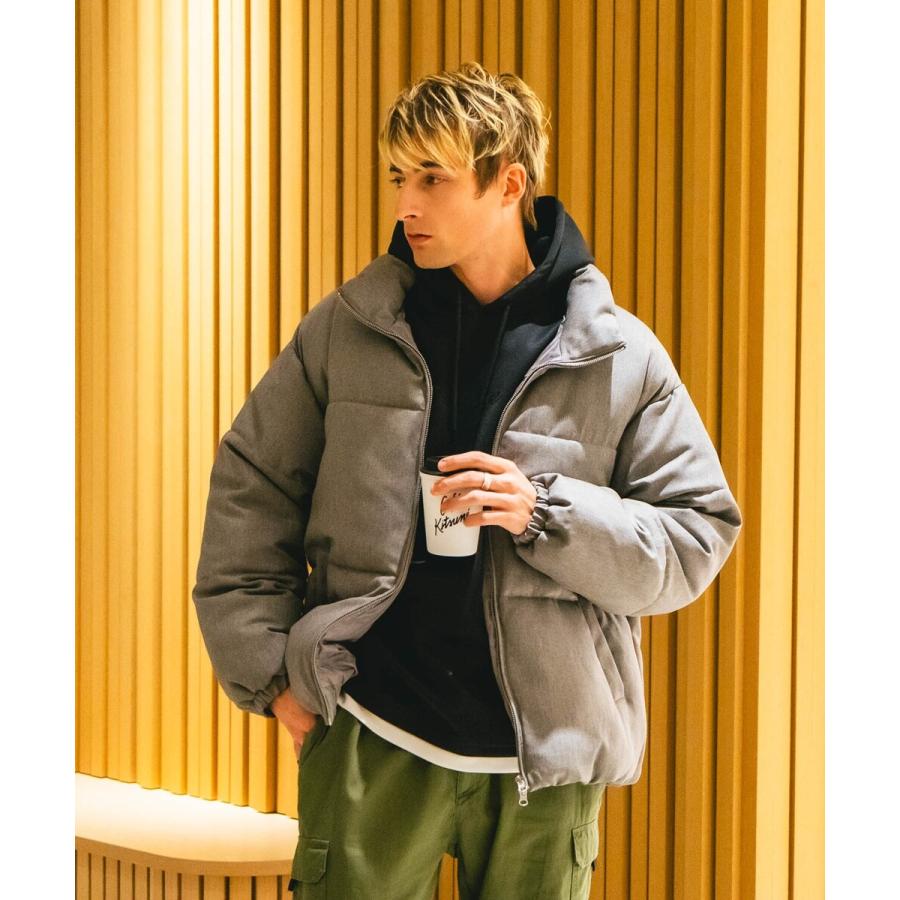 Blue Standard】ウールタッチ ヘリンボーン ファイバーダウン