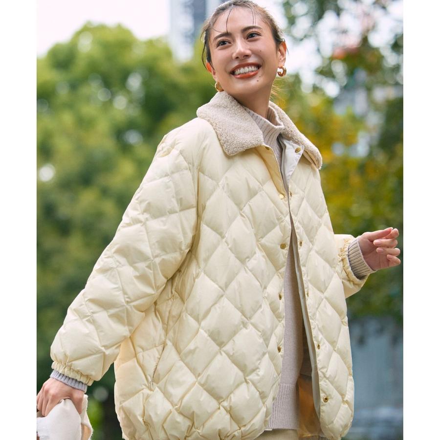 野呂佳代さん着用】TAIONコラボ ボア襟 リバーシブルダウン : マルイ