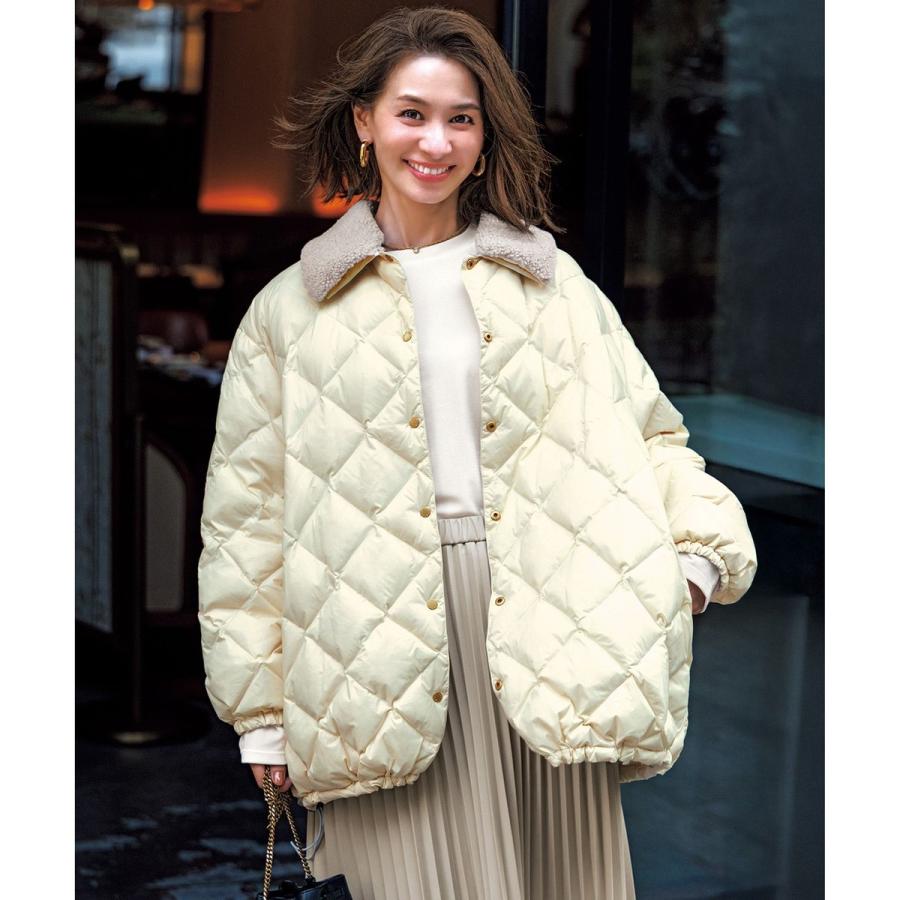 自宅で洗濯OK / ファー襟取り外し可能】TAIONコラボ ボア襟