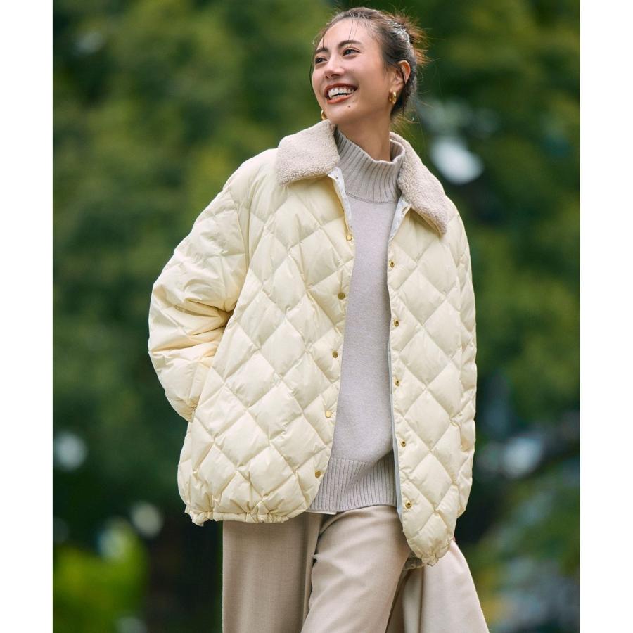 TAION　ダウンコート　リバーシブル　ボアコート　美品　ファーコート　完売 自宅で洗濯OK / ファー襟取り外し可能】TAIONコラボ ボア襟