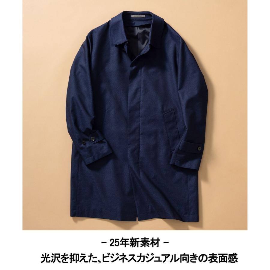 25年新作/3シーズン対応【防水/軽量/シワになりにくい】メランジカルゼ ステンカラーコート_無地の画像
