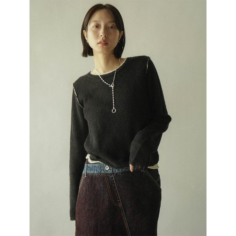 RADIATE（ラディエイト） シアーモヘアレイヤードニット : マルイ(丸井