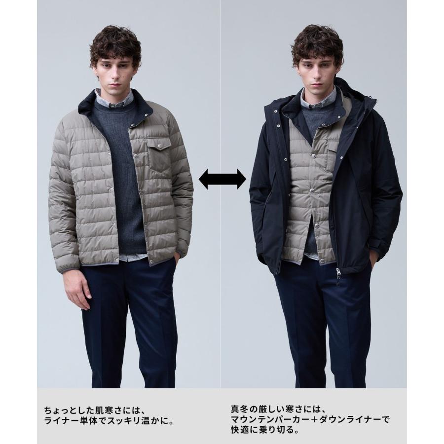 3シーズン着られる贅沢【3WAY SYSTEM / 撥水 / ストレッチ】マウンテンパーカー / ダの画像