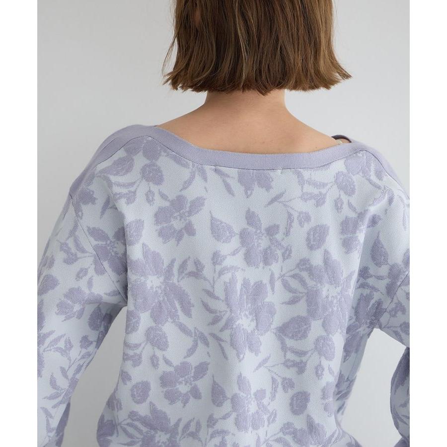 YECCA VECCA（イェッカヴェッカ） フラワー柄ふくれジャガードニット