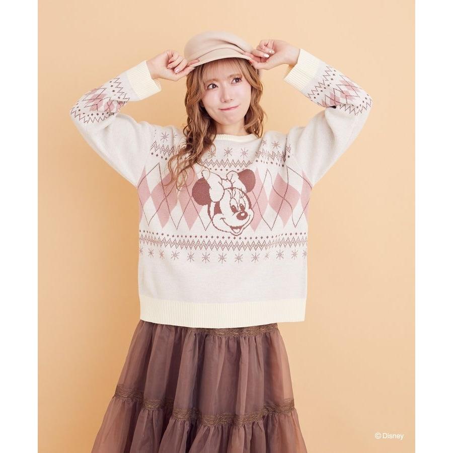 ミッキー／ミニー／アーガイルニットプルオーバー : マルイ(丸井)Yahoo