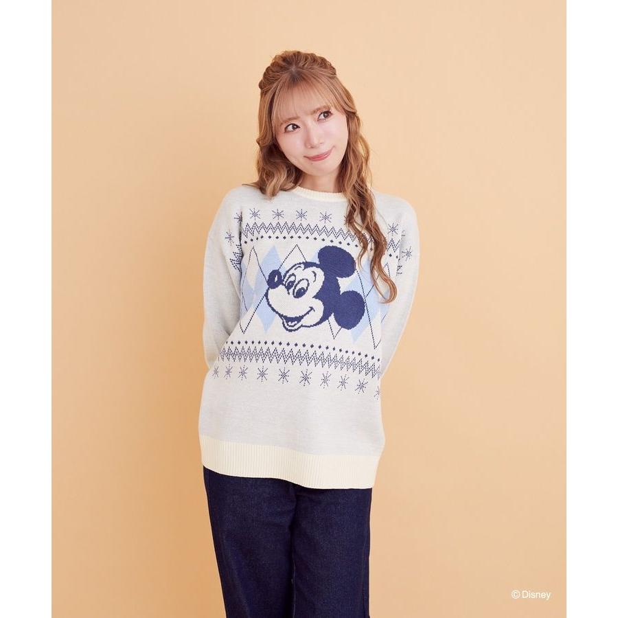 ミッキー／ミニー／アーガイルニットプルオーバー : マルイ(丸井)Yahoo