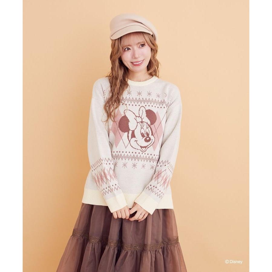 ミッキー／ミニー／アーガイルニットプルオーバー : マルイ(丸井)Yahoo