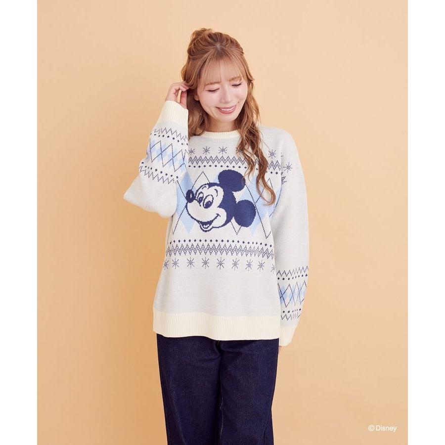 ミッキー／ミニー／アーガイルニットプルオーバー : マルイ(丸井)Yahoo