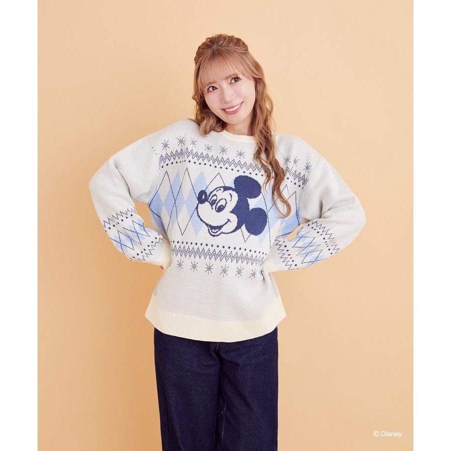 ミッキー／ミニー／アーガイルニットプルオーバー : マルイ(丸井)Yahoo