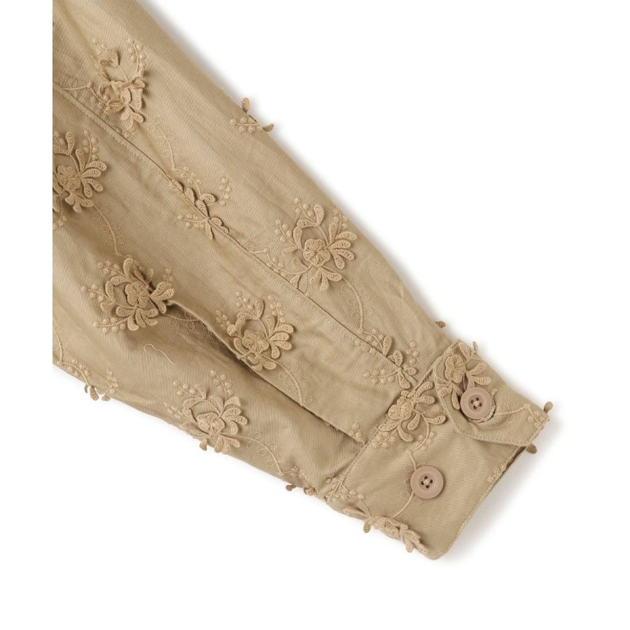 crinkle crinkle crinkle】3Dエンブロイダリーミリタリーシャツ