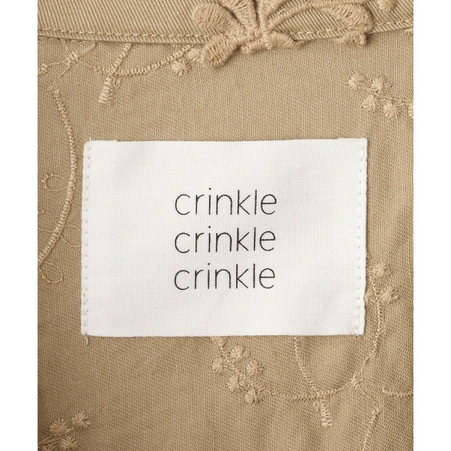 crinkle crinkle crinkle】3Dエンブロイダリーミリタリーシャツ