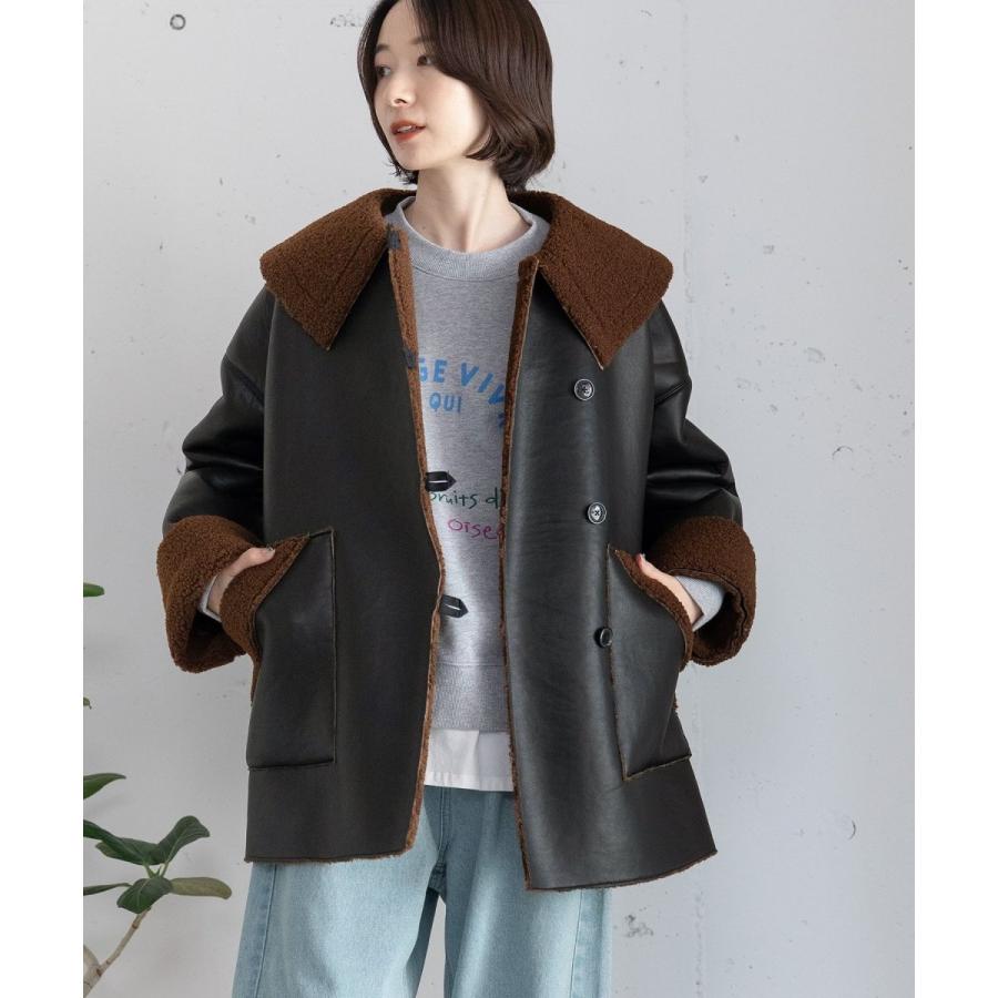 POU DOU DOU（プードゥドゥ） ビッグカラーボンバージャケット