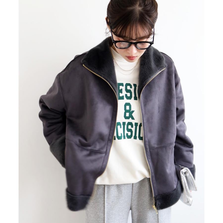 le.coeur blanc（ルクールブラン） フェイクムートンファーコート