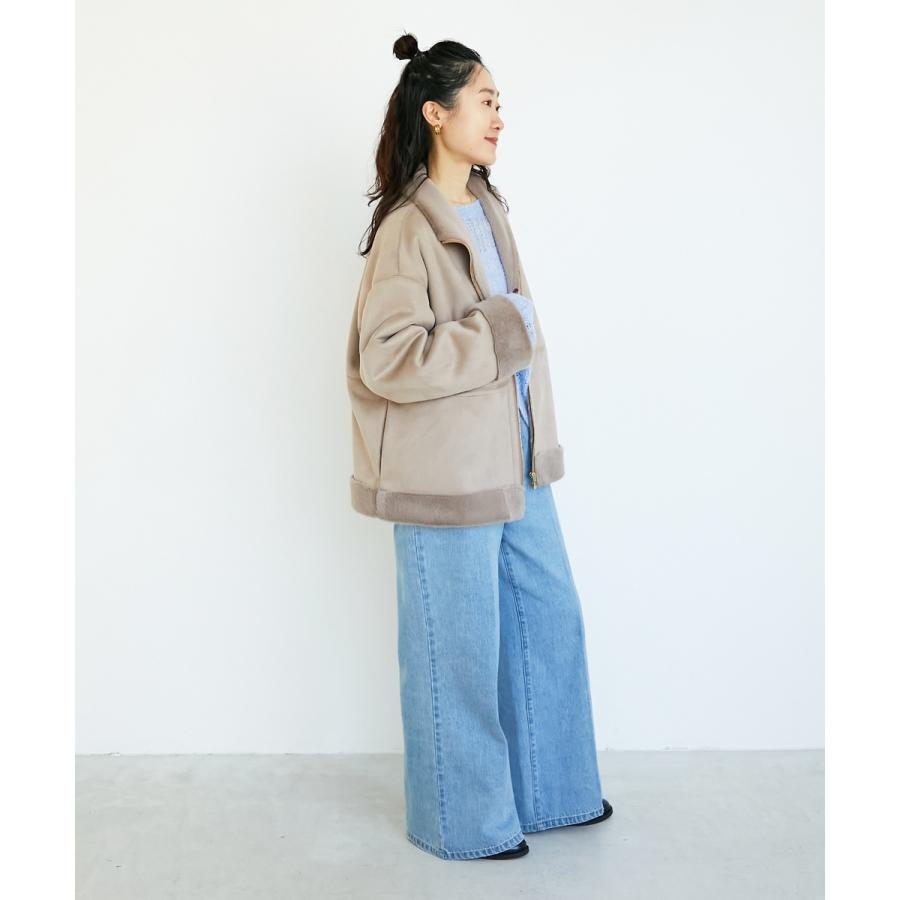 ルクールブラン（le．coeur blanc）/フェイクムートンファーコート le.coeur blanc（ルクールブラン） フェイクムートンファーコート