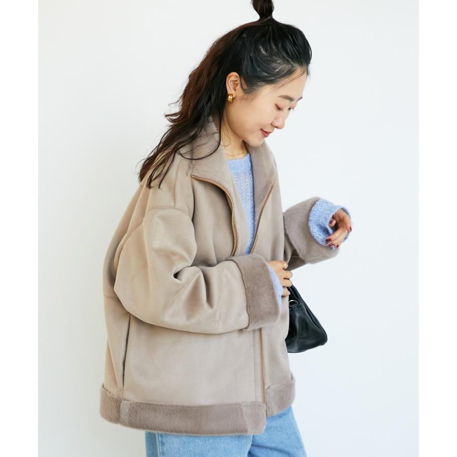 le.coeur blanc（ルクールブラン） フェイクムートンファーコート