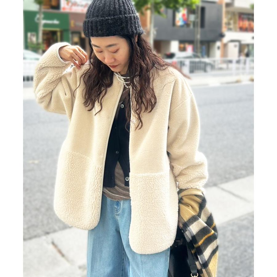 le.coeur blanc（ルクールブラン） リバーシブルフェイクムートン 