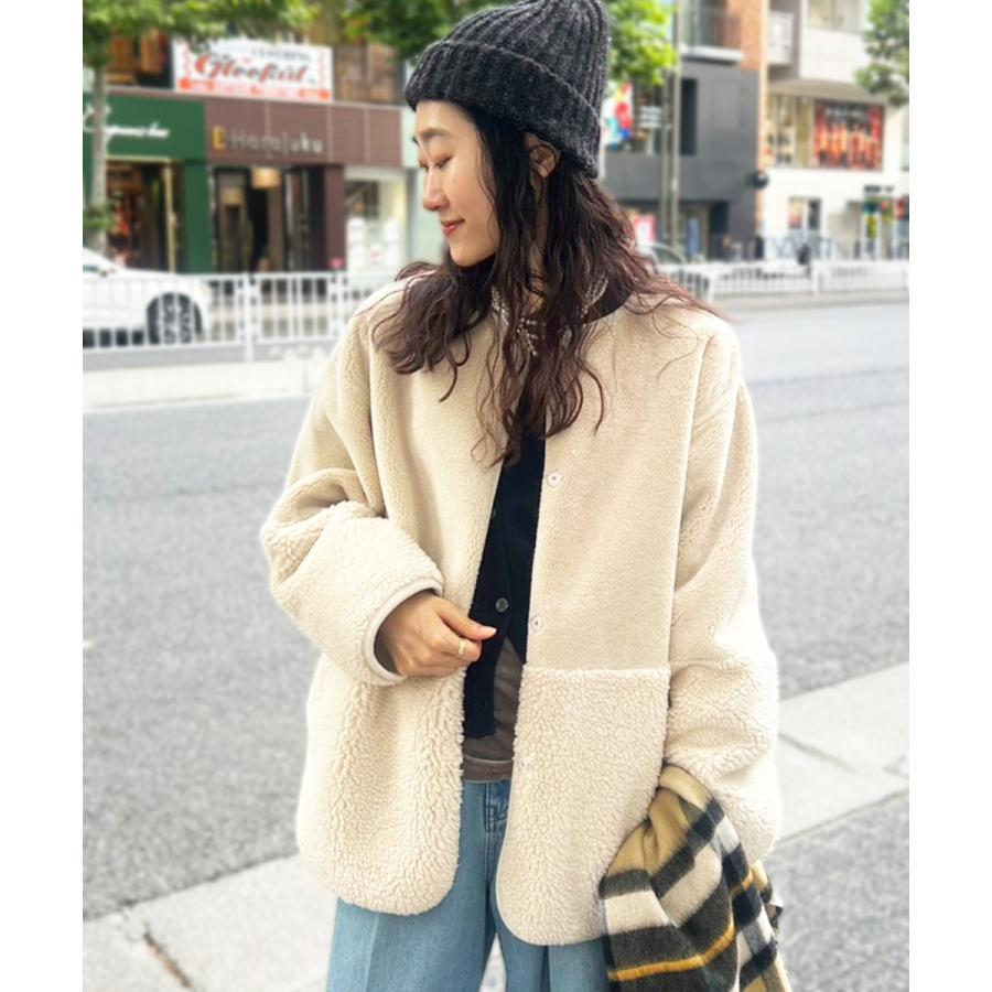 le.coeur blanc（ルクールブラン） リバーシブルフェイクムートン