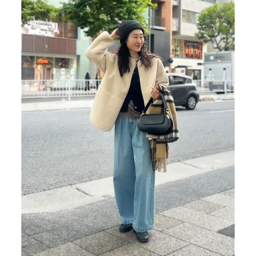 le.coeur blanc（ルクールブラン） リバーシブルフェイクムートン