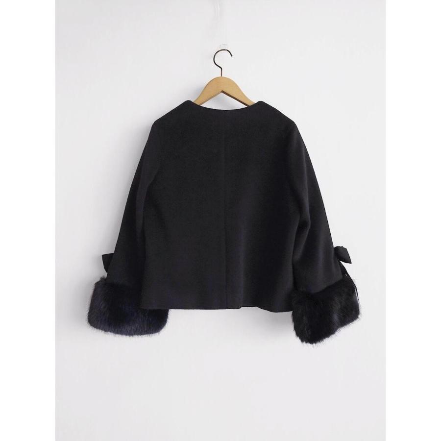 FENNEL（フェンネル） リボン袖ファーアクセントショートコート