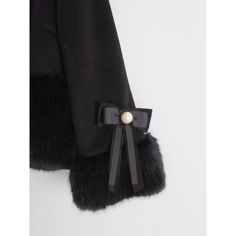 FENNEL（フェンネル） リボン袖ファーアクセントショートコート