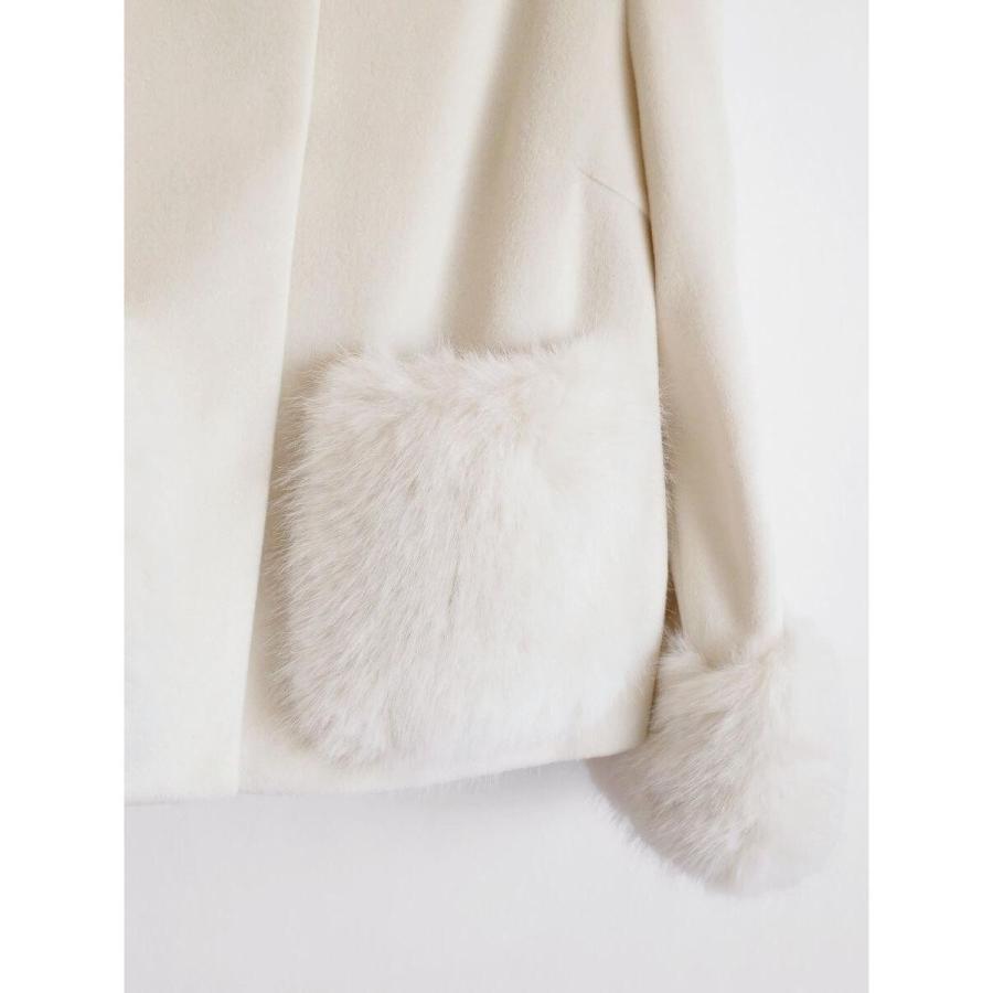 FENNEL（フェンネル） リボン袖ファーアクセントショートコート