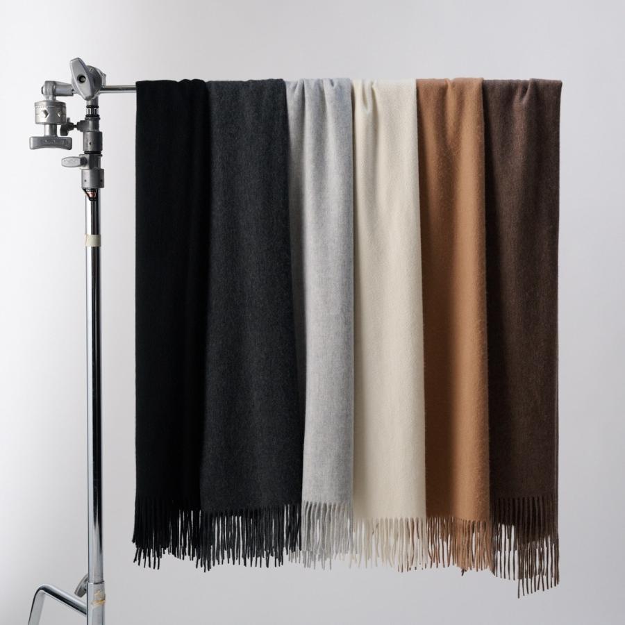 MOONBAT（ムーンバット） 【洗える】カシミヤ100％紡毛厚手ストール 50