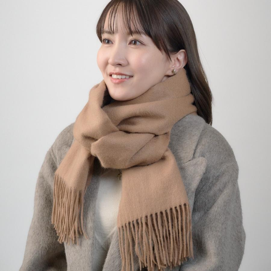 ムーンバット（MOONBAT）/【洗える】カシミヤ100％紡毛厚手マフラー 30×190cm 無地 ユニセックス MOONBAT（ムーンバット） 【洗える】カシミヤ100％紡毛厚手ストール 50