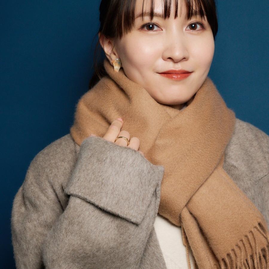 MOONBAT（ムーンバット） 【洗える】カシミヤ100％紡毛厚手ストール 50