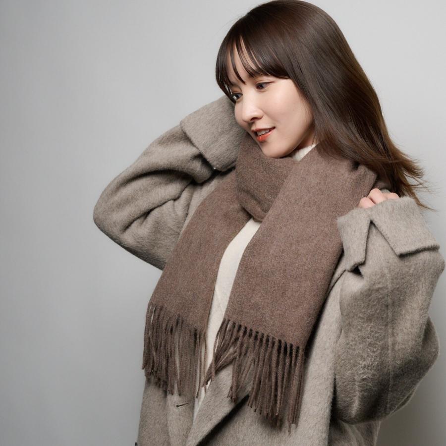 ムーンバット（MOONBAT）/【洗える】カシミヤ100％紡毛厚手ストール 50×190cm 無地 ユニセックス MOONBAT（ムーンバット） 【洗える】カシミヤ100％紡毛厚手ストール 50