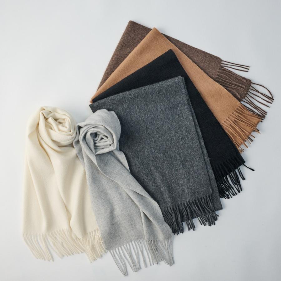 ムーンバット（MOONBAT）/【洗える】カシミヤ100％紡毛厚手ストール 50×190cm 無地 ユニセックス MOONBAT（ムーンバット） 【洗える】カシミヤ100％紡毛厚手ストール 50