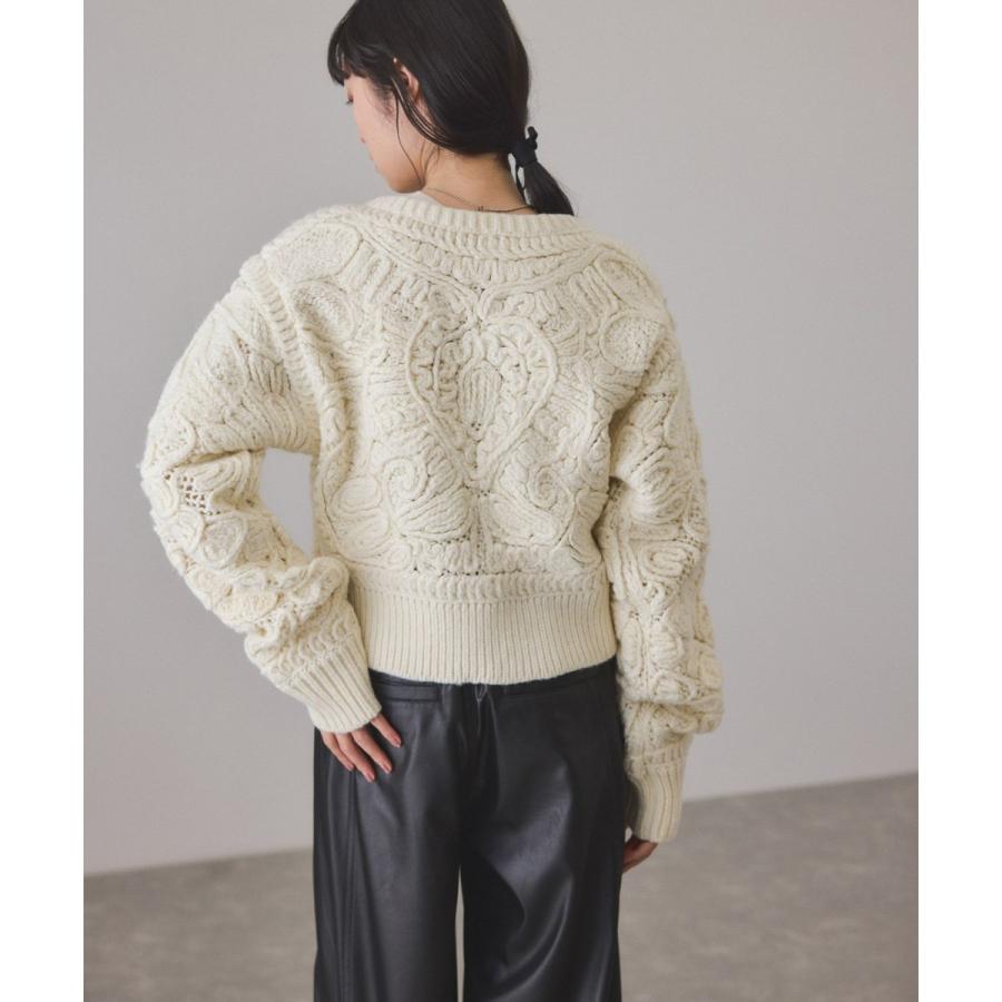 ADAM ET ROPE'（アダムエロペ） コードレースパターンニット