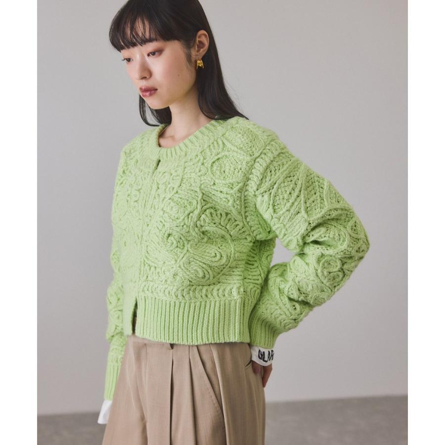 ADAM ET ROPE'（アダムエロペ） コードレースパターンニット