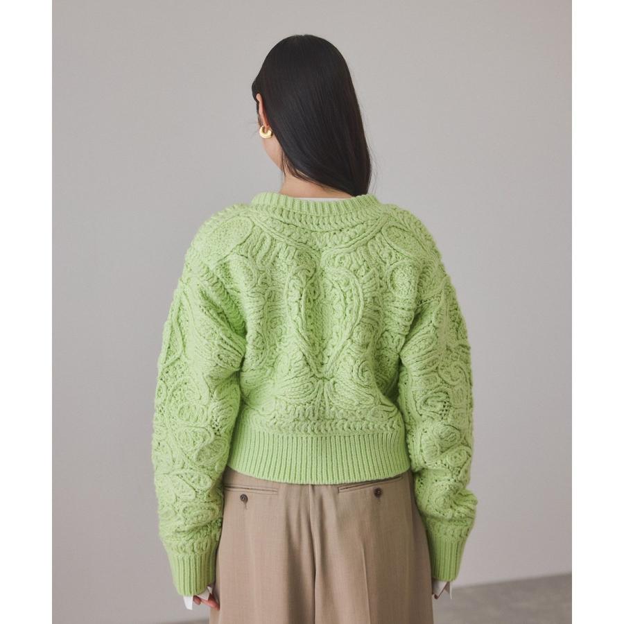 ADAM ET ROPE'（アダムエロペ） コードレースパターンニット